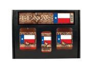Hot Sauce Harrys HSH8052 TEXAS FLAG GIFT SET Salsa BBQ HS or Steak Sauce in box with handle 3pk