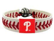GameWear CB MLB PHP Philadelphia Phillies Classic Baseball Bracelet in White and Red
