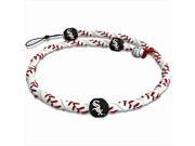 GameWear FR MLB CHW Chicago White Sox Classic Frozen Rope Baseball Necklace in White and Red