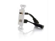 C2g Hdmi And Usb Pass through Decora Style Wall Plate White 39702