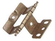 Amerock CM3175TMBB Burnished Brass Functional Full Wrap Full Inset Hinges for .75 in. Thick Doors with Minaret Tip