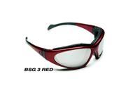 Body Specs BSG 3 BURGUNDY.13 Burgundy Frame Goggles Sunglasses with Smoke Green Lens