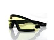 Zan Headgear BW201Y Wrap Around Goggle Black Frame Yellow Lens