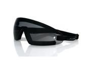Zan Headgear BW201 Wrap Around Goggle Black Frame Smoked Lens