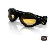 Zan Headgear BA001A Bugeye Goggle Black Frame Amber Lens