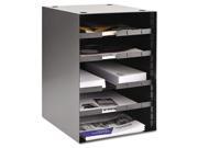 Mmf 206511004 Steel Desktop Sorter Four Adjustable Shelves 11.5 in. x 12 in. x 19 in. Black