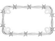 Cruiser Accessories 77430 Motorcycle License Plate Frame Barbed Wire Chrome