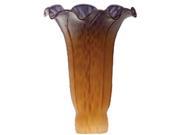 Meyda Tiffany 10177 4.5 Inch W X 6 Inch H Amber Purple Lily Shade