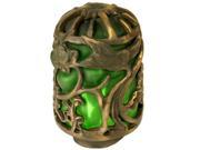 Meyda 22144 Victorian Art Glass Gothic Animals Lantern Shade Green
