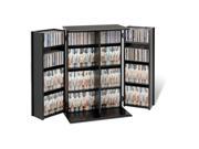 Prepac Black Locking Media Storage Cabinet with Shaker Doors BLS 0192