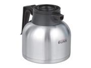 Bunn 40163.0001 Stainless Steel Thermal Decaf Carafe 64 Ounce