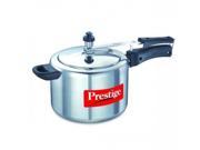 Prestige PRNPC3 Small Nakshatra Plus Flat Base Aluminum Pressure Cooker for Gas and Induction Stove Silver 3 Litres