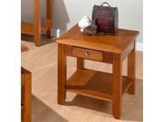 Jofran 480 3 End Table With Drawer And Shelf Sedona Oak Finish