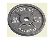 Troy Barbell O 035 Gray Olympic Weight Plate 35 Pounds