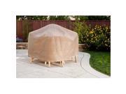Duck Covers MTS07676 Large Square Patio Table and Chair Set Cover with Duck Dome