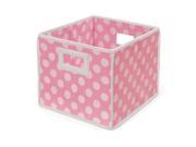 Badger Basket 00220 Folding Basket Storage Cube Pink Polka Dot