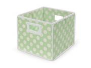 Badger Basket 00222 Folding Basket Storage Cube Sage Polka Dot Set Of 2