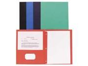 2 Pocket Folders w Fasteners 1 2 Cap Letter 25BX Dark Blue
