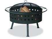 Import WAD997SP 24 Aged Bronze Firebowl with Lattice
