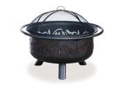 Import WAD900SP Oil Rubbed Bronze Fire Bowl with Swirl Design