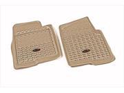 Rugged Ridge 83902.03 Floor Liner Front Pair Tan 2009 2010 Ford F150 sngl driver floor hook