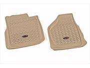 Rugged Ridge 83902.06 Floor Liner Front Pair Tan 2008 2010 Ford F250 350 Expt Man 4x4