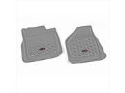 Rugged Ridge 84902.06 Floor Liner Front Pair Gray 2008 2010 Ford F250 350 Pickup