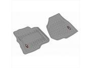 Rugged Ridge 84902.08 Floor Liner Front Pair Gray 2011 2012 Ford F250 350