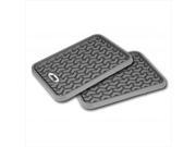 Rugged Ridge DMC 84950.01 Rear Gray Floor Liner Pair With Jeep Logo For All Jeeps