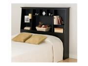 Prepac BSH 6656 Sonoma Collection Tall Double Queen Storage Headboard Black
