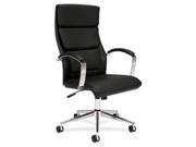 Basyx BSXVL105SB11 Executive High back Chair 25 in. x 26.75 in. x 45.75 in. BK Leather