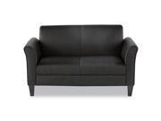 Alera RL22LS10B Reception Lounge Furniture 2 Cushion Loveseat 55 1 2W X 31 1 2D X 32H Black