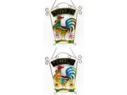 Welcome Rooster Wall Plaque 2 assorted priced each