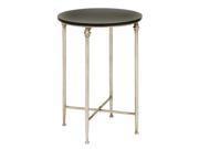 Benzara 53880 Old Lookd Look End Table With Modern Marble