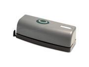 Business Source BSN00630 3 Hole Punch Btry Elec Antimicrobial 15 Sht Cap BK GY