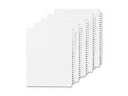Avery AVE01106 Numeric Divider 106 Side Tab 11 in. x 8.5 in. 25 PK White