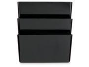 Officemate OIC26092 Wall File Recycled 3 Pockets 3 PK Black