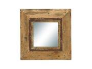Benzara 69268 Looking Glass Style Mirror With Old Look Square Frame