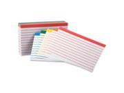 Esselte ESS04753 Index Cards Ruled 3 in. x 5 in. 100 PK Blue Green Yellow Orange Red