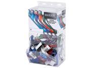 Maxam GFKR100 Maxam 100 Pieces Assorted Colors Aluminum Key Ring Bottle Openers