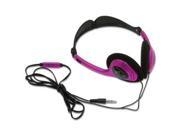 MobileSpec MS70P Fold Up Lightweight Stereo Headphones Pink