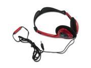 MobileSpec MS70R Fold Up Lightweight Stereo Headphones Red