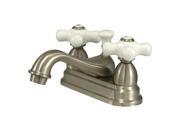 Kingston Brass KS3608PX Two Handle 4 in. Centerset Lavatory Faucet with Brass Pop up