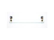 JVJHardware 23151 Contemporary 24 in. Glass Shelf Concealed Screw Ribbed Chrome and Brass