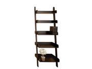 Benzara 72882 Black Leaning Ladder Wood Display Shelf 76 In.X 30 In.