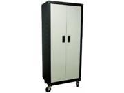 Homak GS00765021 Steel 2 Door Tall Mobile Cabinet With 4 Shelves