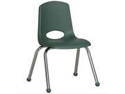Early Childhood Resource ELR 0194 HG 14 in. School Stack Chair with Chrome Ball Glide Legs Hunter