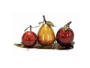 Metal Fruit Decor With Message Of Health And Fitness By Benzara