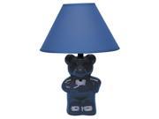 Ore International 611BL Ceramic Teddy Bear Lamp Royal Blue