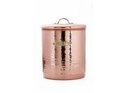 Old Dutch 844 6.75 in. Dia. x 9 in. H. Decor Copper Hammered Cookie Jar 4Qt.